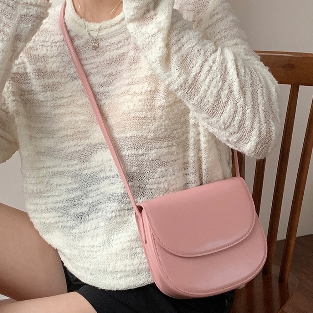 包包 側背包 小包包 真皮包包 牛皮包包 馬鞍包 女士包包 高級感 簡約風格 通勤小包包 單肩斜背包 女包 禮物 219