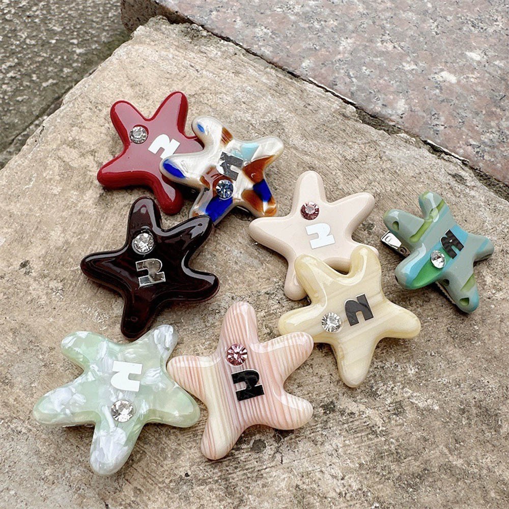 碎髮夾 韓國髮飾 可愛 彩色 交換禮物 髮夾 髮卡 劉海夾 海星髮夾 y2k 多巴胺 髮飾 頭飾 側邊夾 小抓夾 007