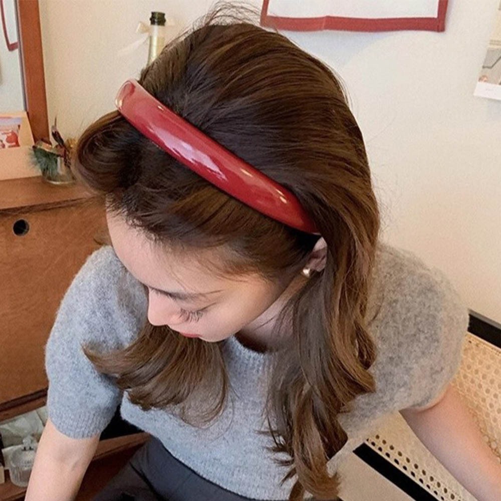 海綿髮箍 優雅 寬邊髮箍 純色髮箍 皮質 髮飾 高顱頂髮箍 髮帶 素面髮箍 頭飾 百搭髮箍 洗臉頭箍 髮飾用品 004