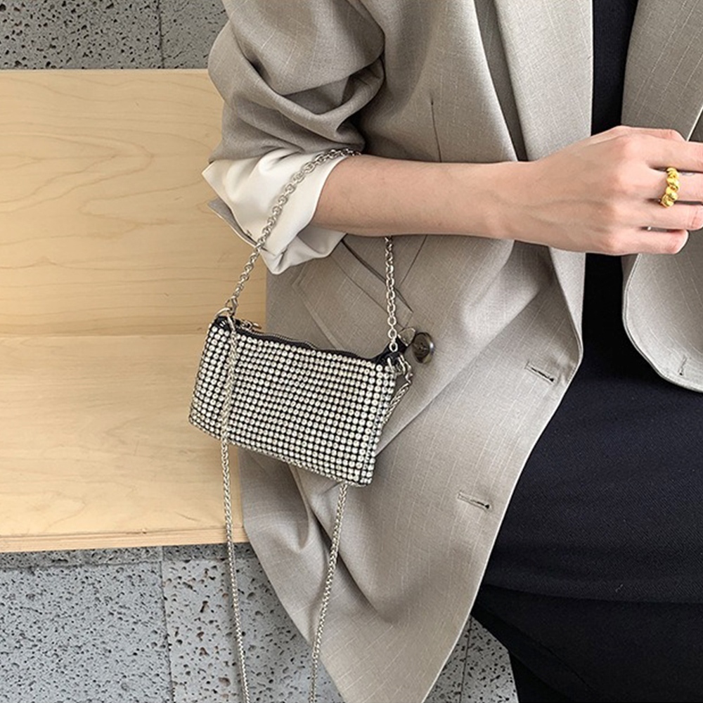 包包 斜背包 單肩包 晚宴包 手拿包 鑲鑽包包 Y3K包包 單肩小包包 鏈條包 手機包 休閒手提腋下包 女生禮物 165