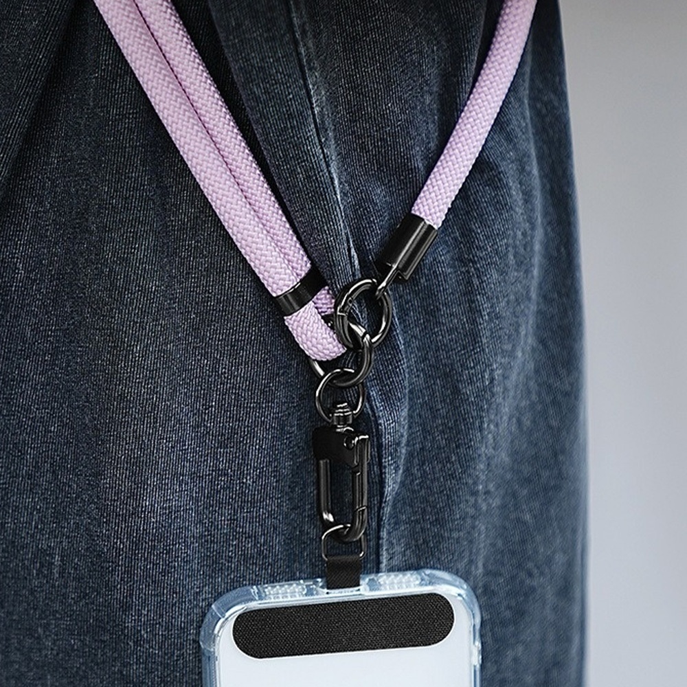 掛繩背帶 手機掛繩 手機背帶 手機吊繩 附夾片 斜背手機掛繩 掛脖繩 編織掛繩 登山繩背帶 防丟繩 可調節 禮物 011