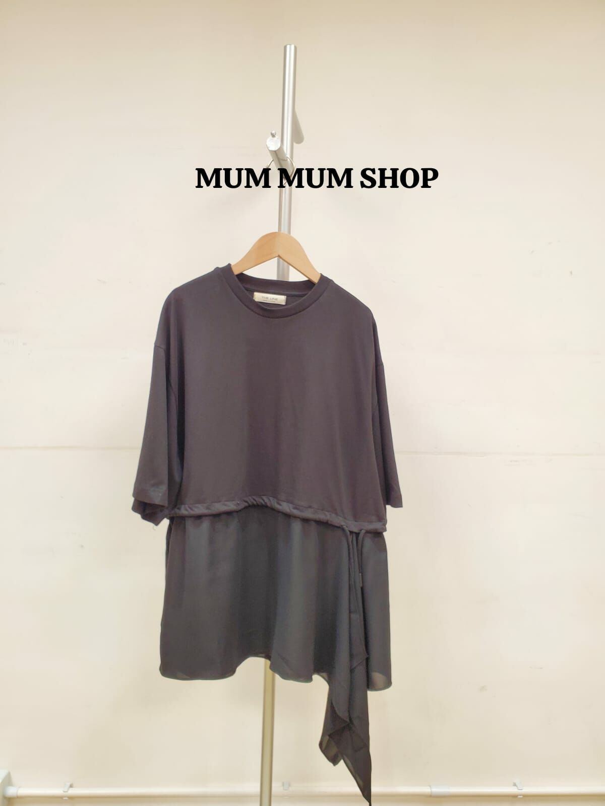 0212249A寬鬆拼接雪紡上衣48/50/27