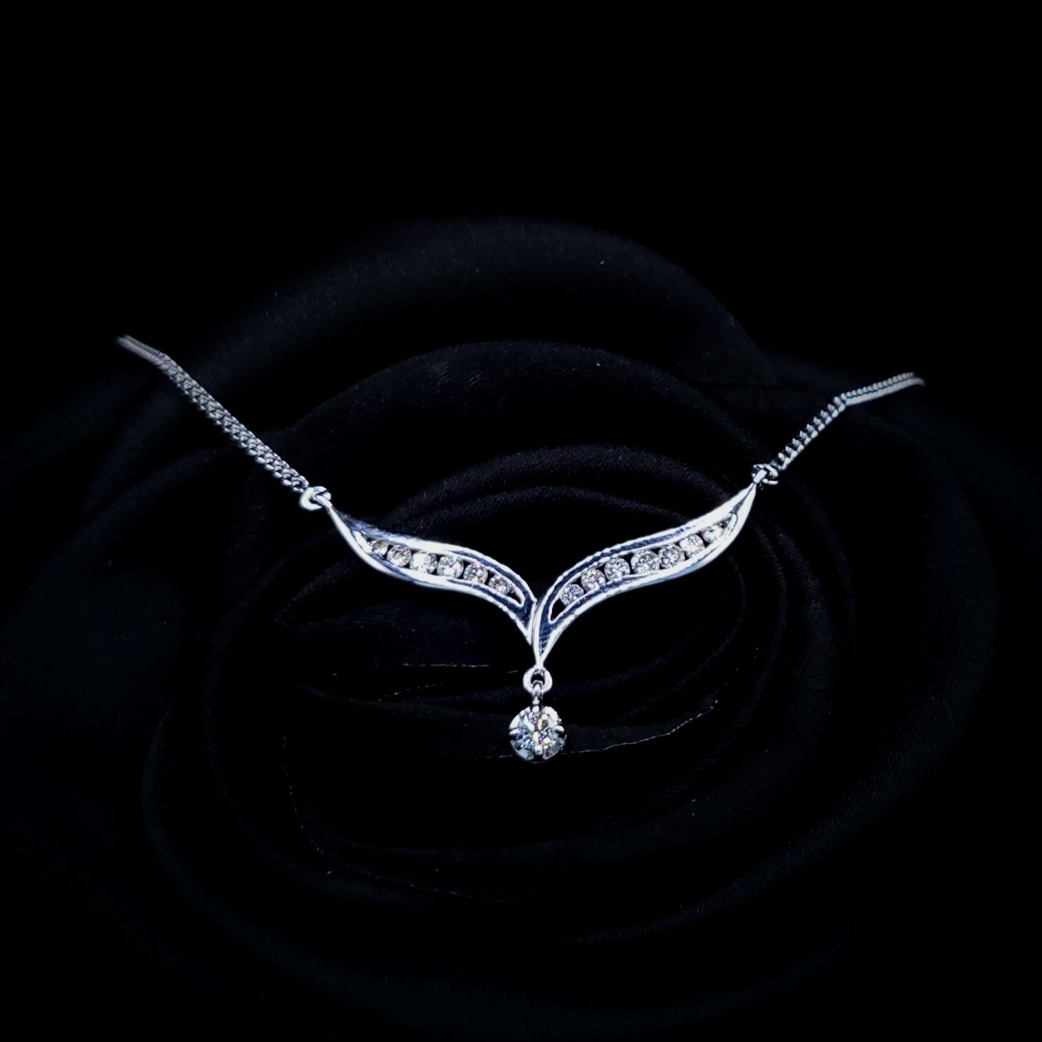 K白金32份鑽石頸鍊