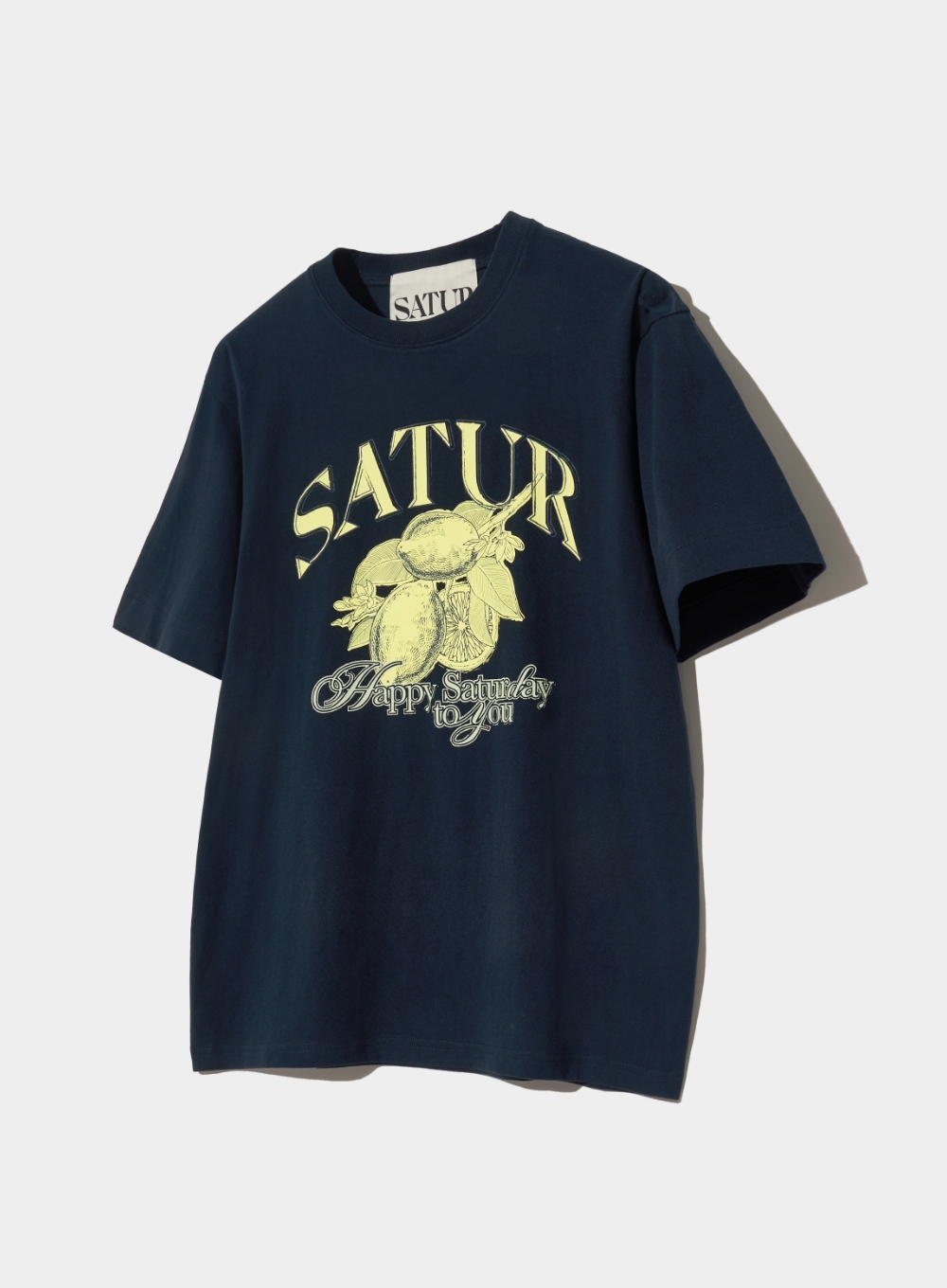★SATUR★ Citron Summer Graphic Short Sleeve T-Shirt Saturda SATUR] Citron Summer Graphic T-Shirt