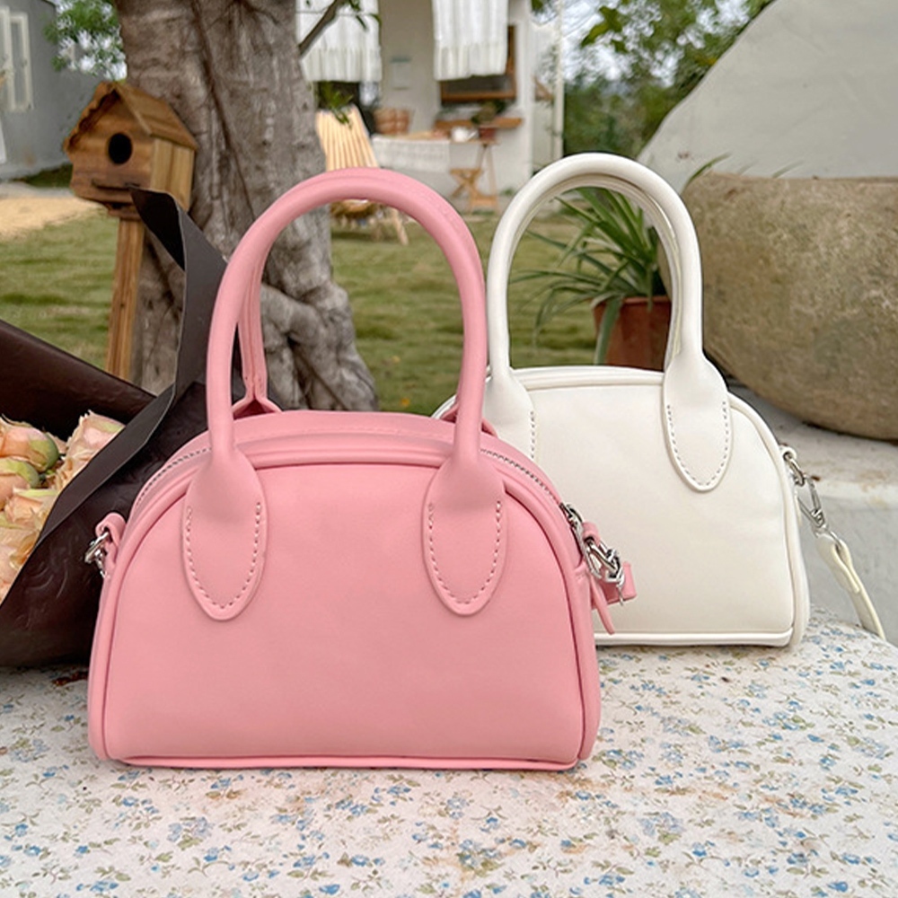 包包 手提包 斜背包 小方包 波士頓包 保齡球包 生日禮物女生實用 可愛包包 粉色包包 白色包包 韓國包包 女包 882