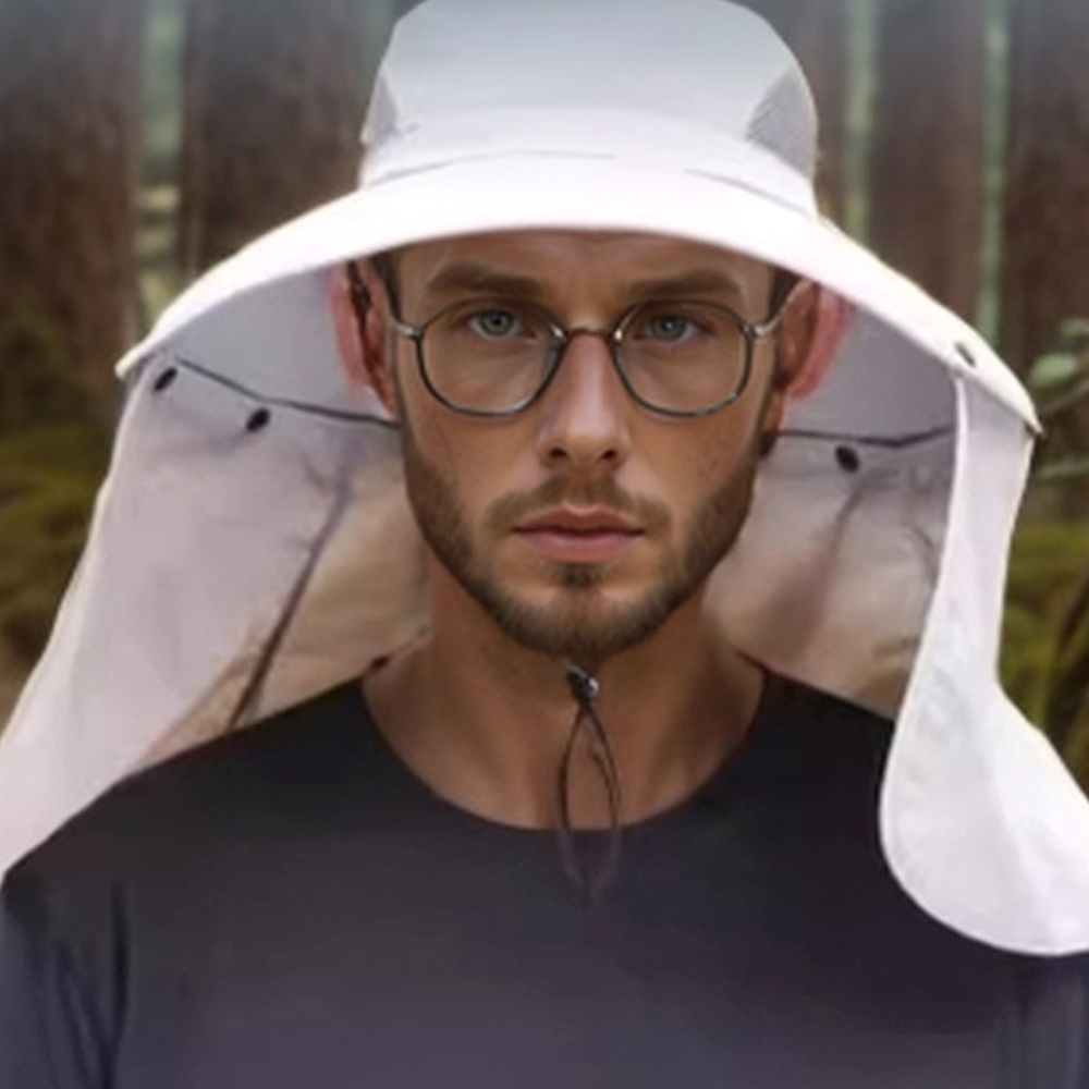 帽子 登山帽 大帽簷 護頸帽 登山帽 男生遮陽帽 運動防曬帽 輕薄透氣 速乾帽 遮陽帽 釣魚帽 可折疊帽 禮物 010