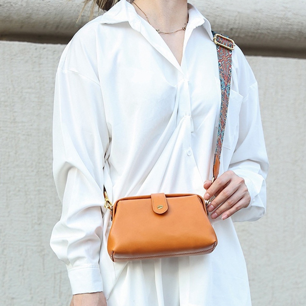 包包 手拿包 斜背包 醫生包 波士頓包 真皮包包 牛皮包包 寬背帶 小眾包包 斜肩包 休閒女包 可愛包包 禮物 196