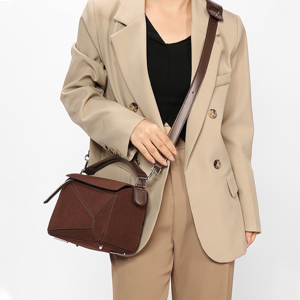 包包 手提包 單肩包 斜背包 麂皮包包 精品包 手提幾何包 磨砂單肩包 女包 大容量包包 托特包 手提方包 禮物 872