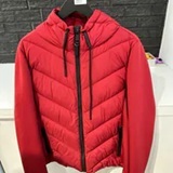 [S] DKNY RED MIXED MEDIA LIGHT WEIGHT PUFFER, DL4MPR06-I6A (SD1267)