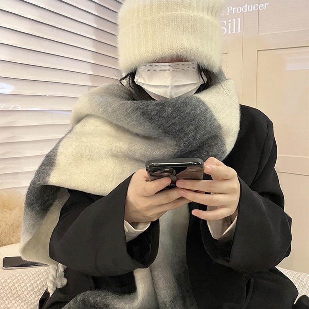圍巾 條文圍巾 圍脖 格子圍巾 披肩 流蘇圍巾 披巾 馬海毛圍巾 仿羊絨披肩 加厚圍巾 韓國圍巾 空調被 小禮物 014