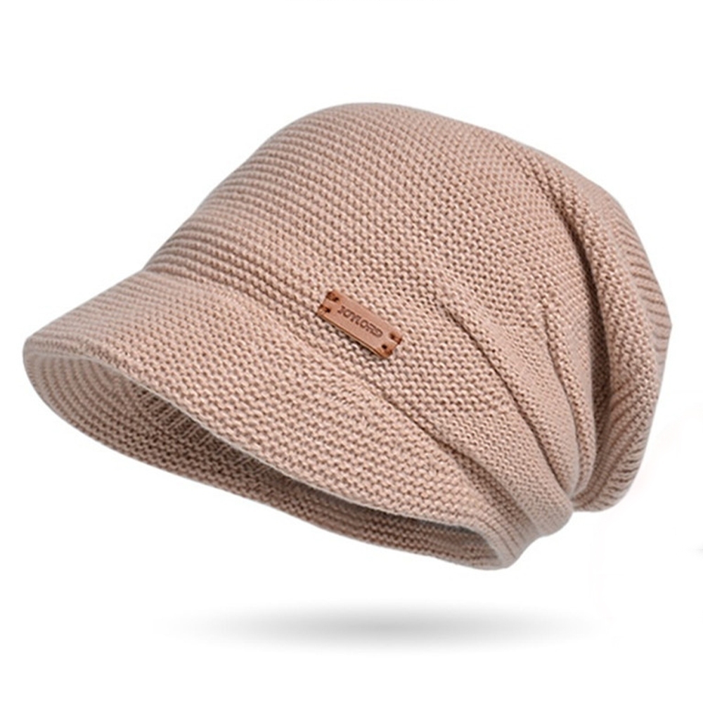 毛帽 堆堆帽 針織帽 加絨帽 保暖毛帽 保暖套頭帽 顯小臉 護耳毛帽 月子帽 素色帽 藍色毛帽 修飾頭型 禮物 006