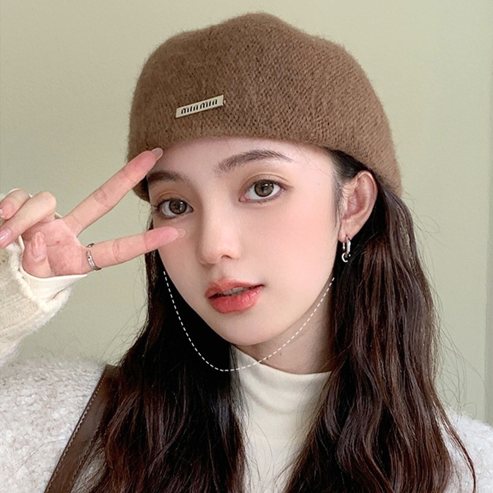 帽 貝雷帽 前進帽 畫家帽 狩獵帽 兔毛帽 復古帽 英倫帽 報童帽 鴨舌帽 顯瘦神器 帽子女 兩戴畫家帽 小禮物 005