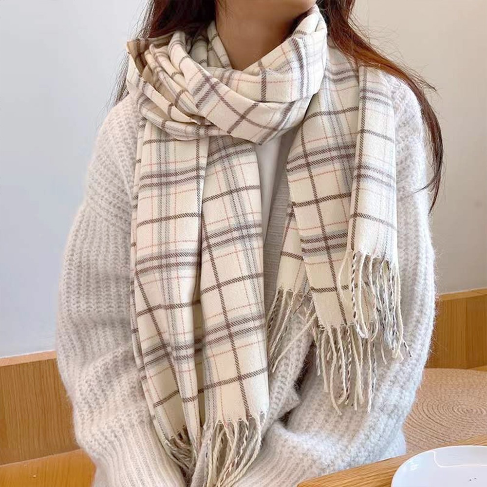 圍巾 披巾 復古圍巾 格子圍巾 冷氣毯 防風毯 女生圍巾 韓國圍巾 高級感 保暖披肩 圍脖 羊毛圍巾 女生禮物 006