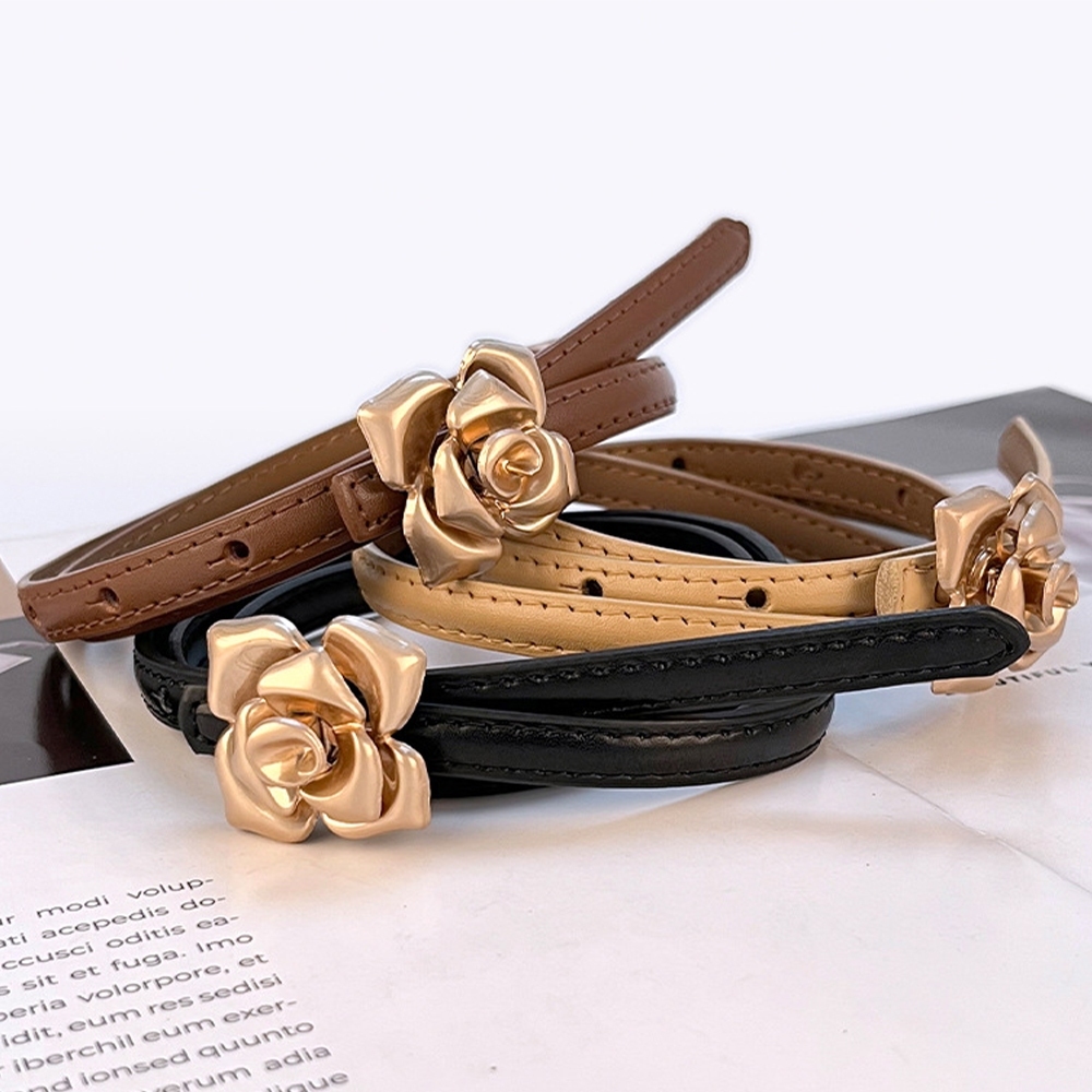 皮帶 腰帶 褲帶 皮帶真皮 牛皮皮帶 女士皮帶 細腰帶 毛衣皮帶 洋裝皮帶 精品皮帶 高質感 可代打洞 女生禮物 027