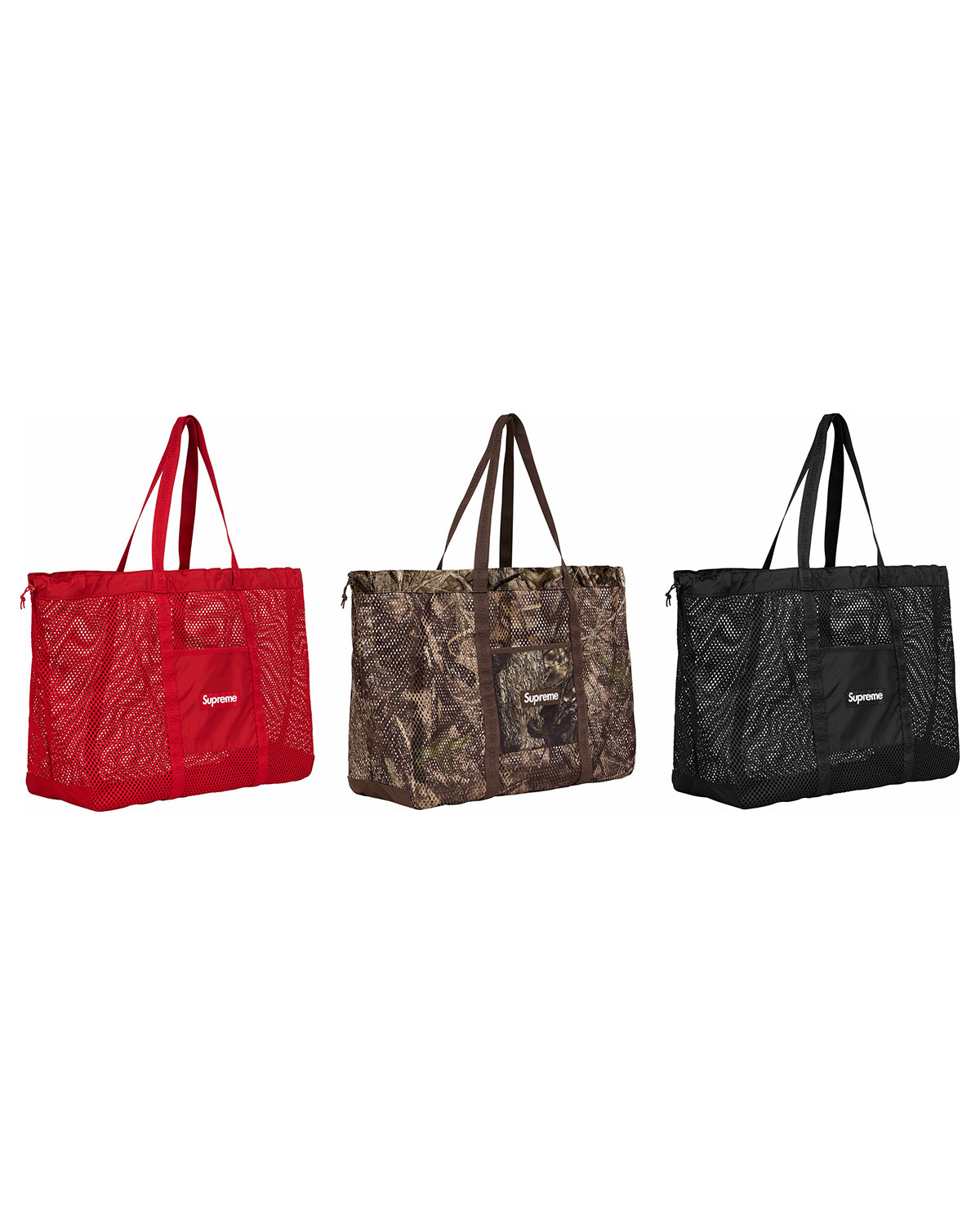 最終値下げ‼️ supreme Mesh Tote Bag Black Supreme Mesh Tote Bag (SS25) - $118