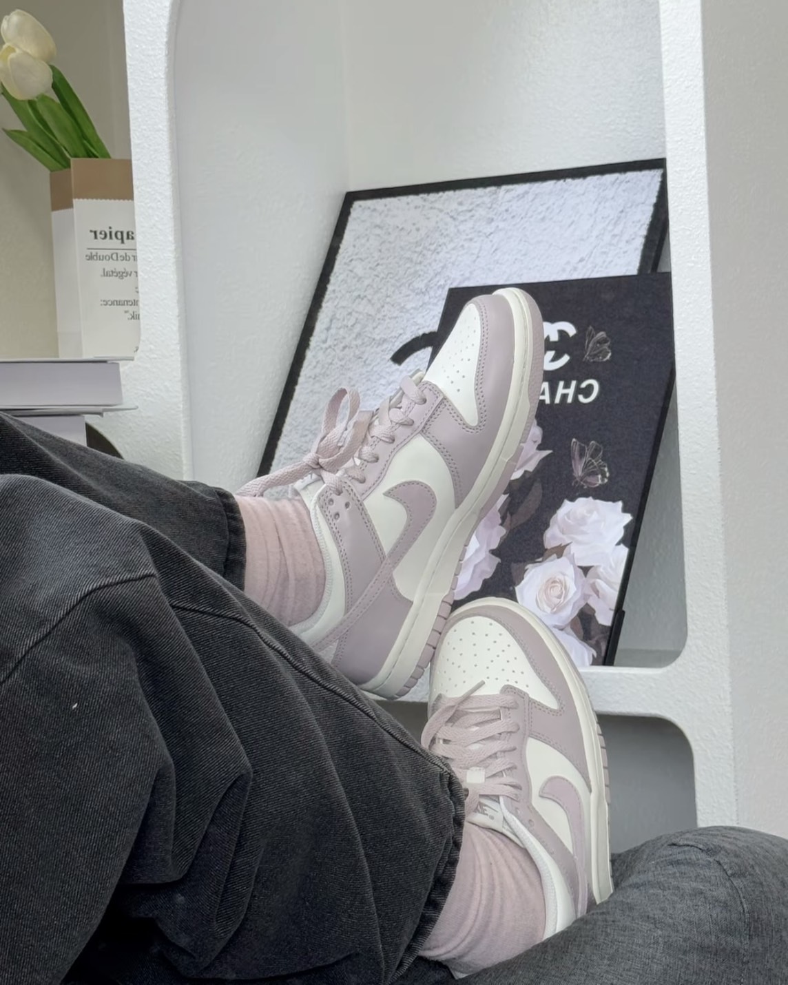 【現貨】Nike Dunk Low 淺奶油底 淺粉紫