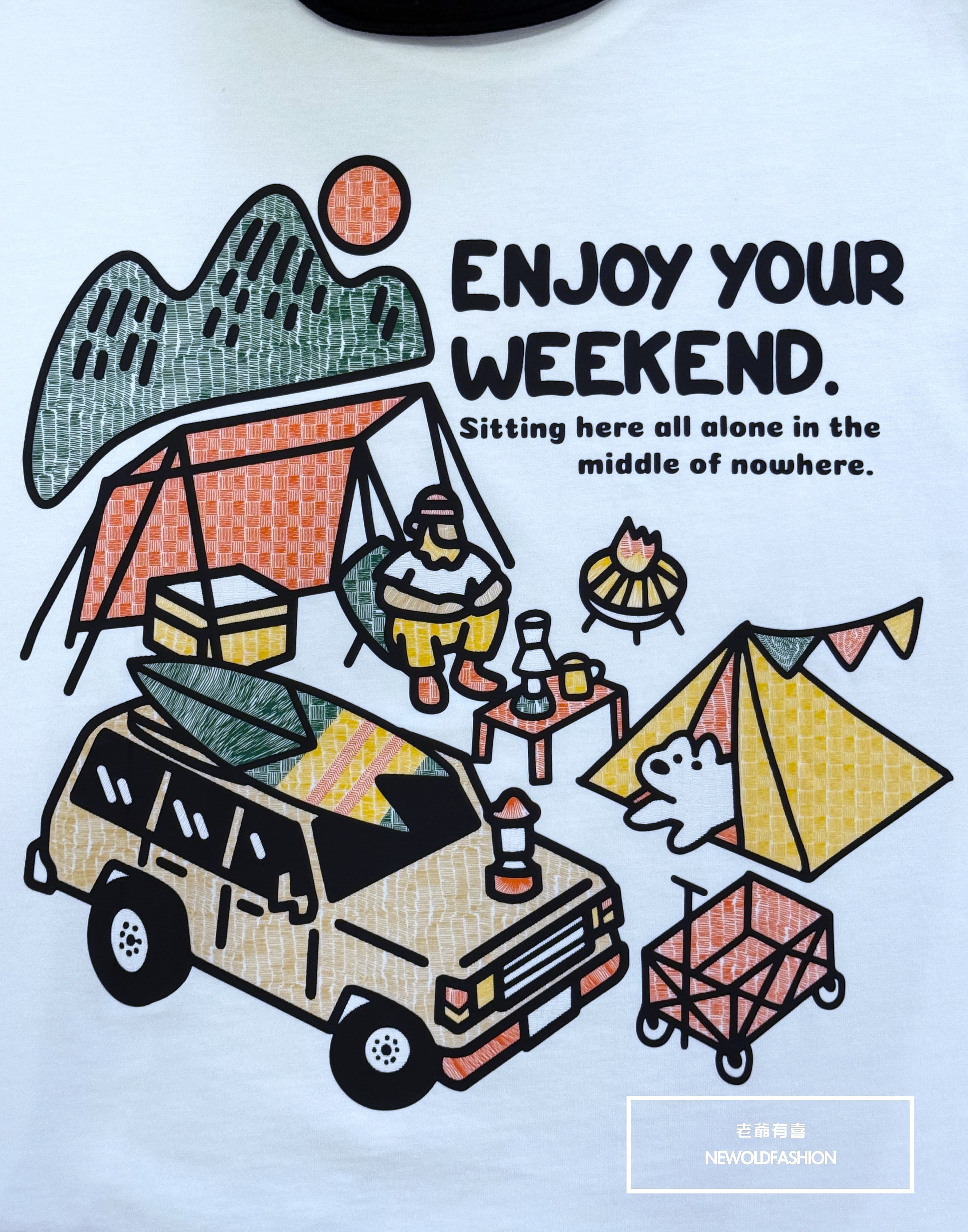 重磅Weekend露營短袖T恤－白｜ (NOF25038136)