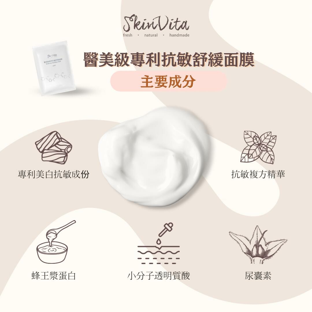 醫美級專利抗敏舒緩面膜