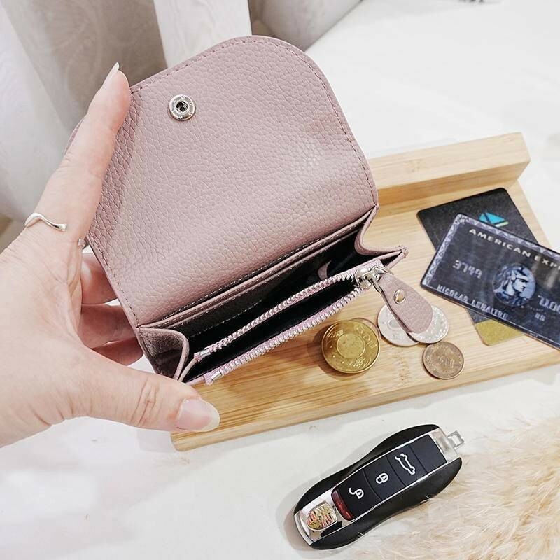 零錢包女 女生錢包 日韓零錢包 卡包女 真皮零錢包 零錢包  迷你大容量 硬幣包 頭層牛皮 多功能卡包 073