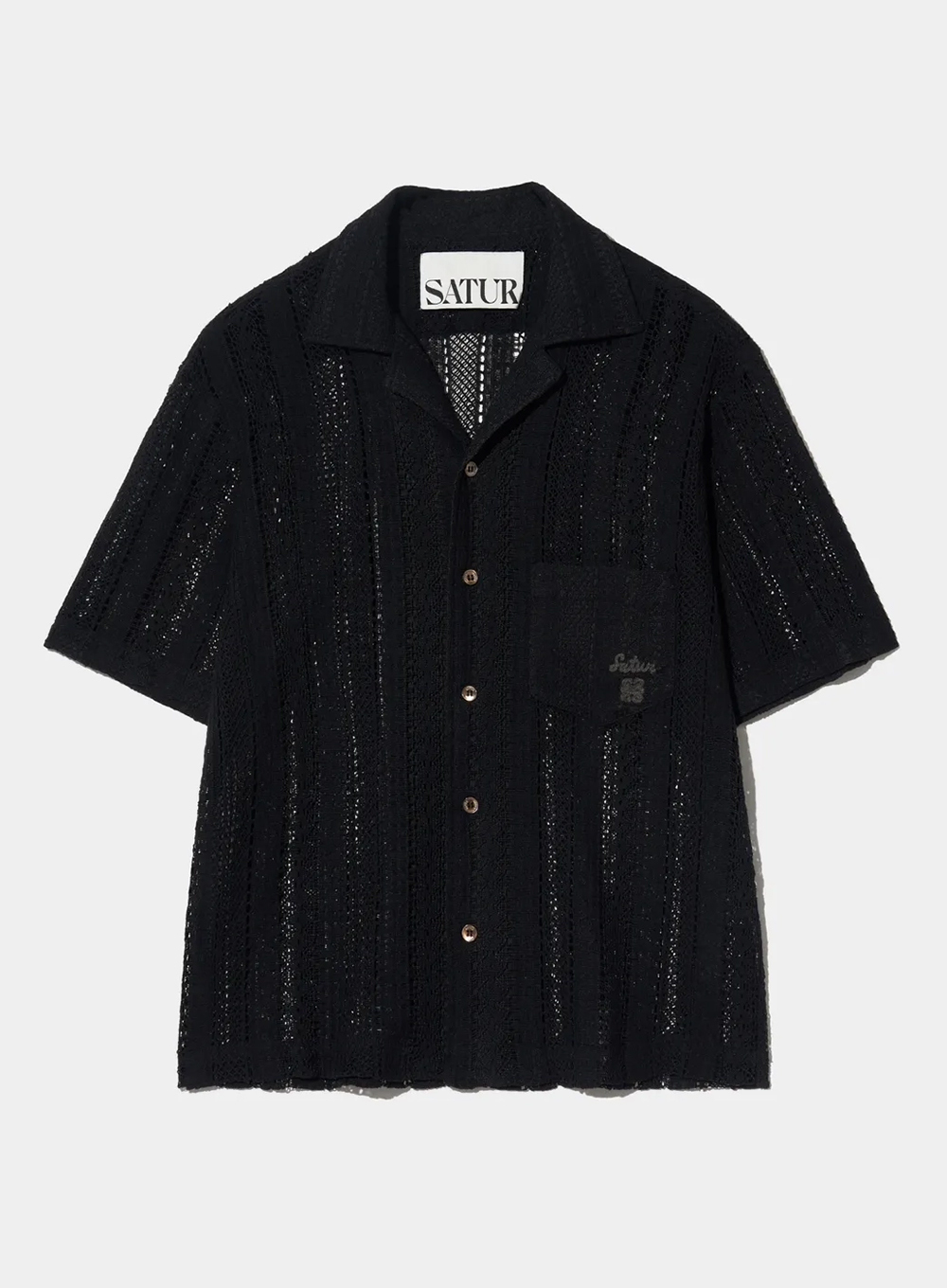 [25SS]★SATUR★Crochet Open Collar Half Shirt★半袖シャツ MUSINSA公式 | SATUR Crochet open collar half shirt cream