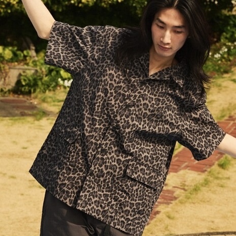 FREAK'S STORE 【BEACH & FESTIVAL】防水 尼龍 開領 豹紋 襯衫 短袖