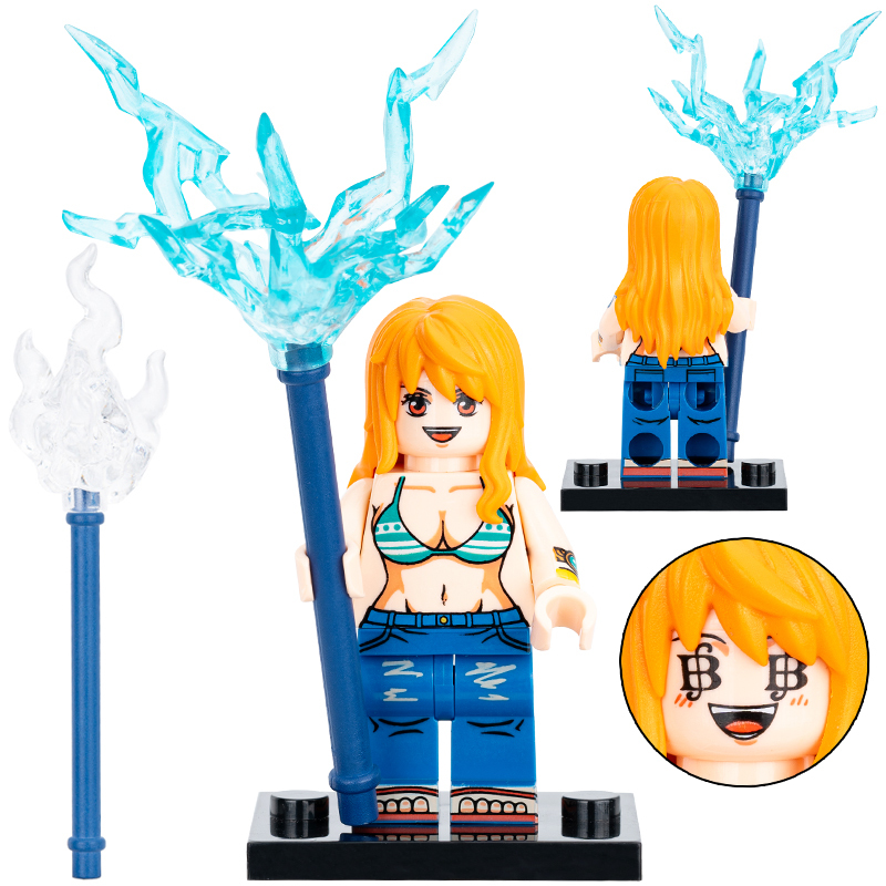 One Piece Nami Custom Minifigures Minifigs Fit Lego WM6191 WM2781