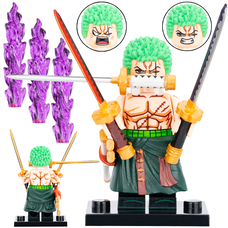 One Piece Roronoa Zoro Custom Minifigures Minifigs Fit Lego WM6191 WM2782
