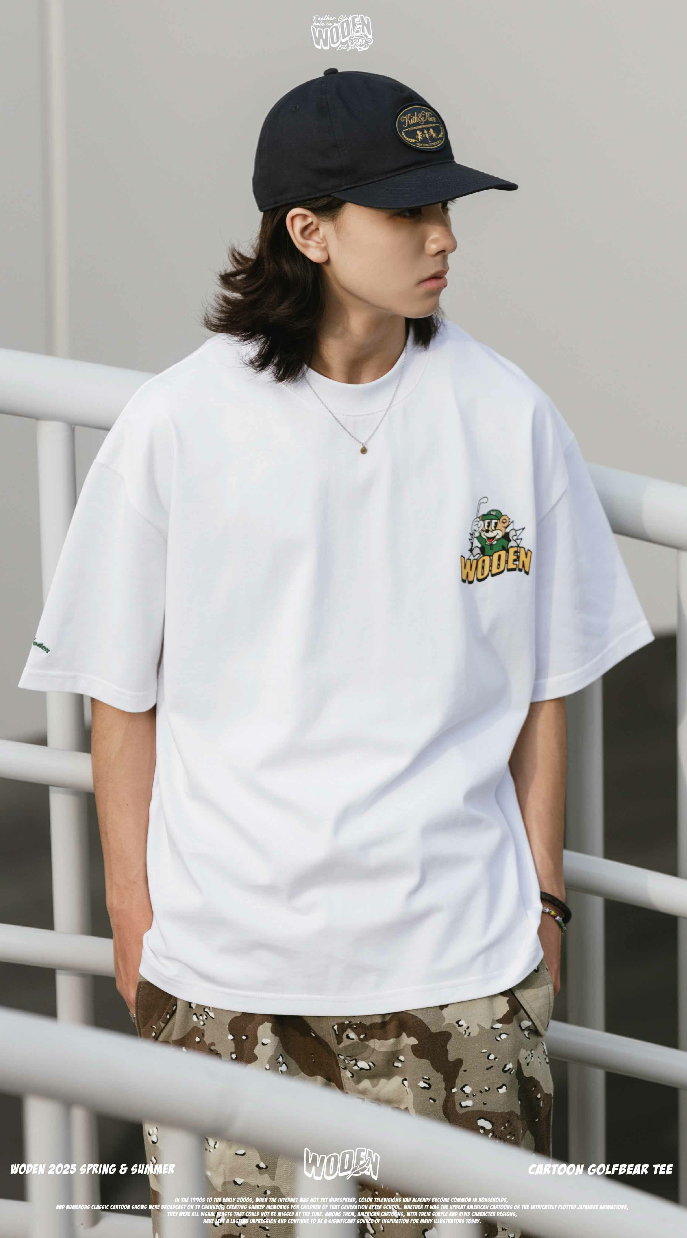 WODEN 2025 Spring & Summer Cartoon Golfbear Tee