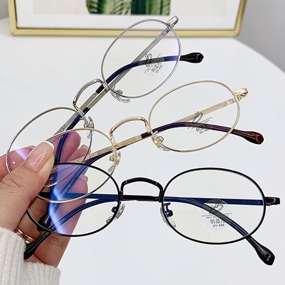 眼鏡女 鏡框 素顏眼鏡 無度數眼鏡 網紅款眼鏡 眼鏡 眼鏡框 細框眼鏡 文青眼鏡 復古眼鏡 橢圓框眼鏡 韓版復古 021