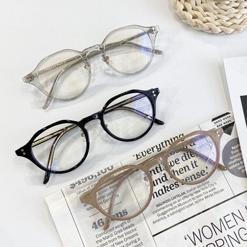 圓框眼鏡 網紅眼鏡 眼鏡 黑框眼鏡 學生眼鏡 無度數眼鏡 眼镜框 文青眼鏡 復古眼鏡 女生眼鏡 鏡框 素顏眼鏡 020