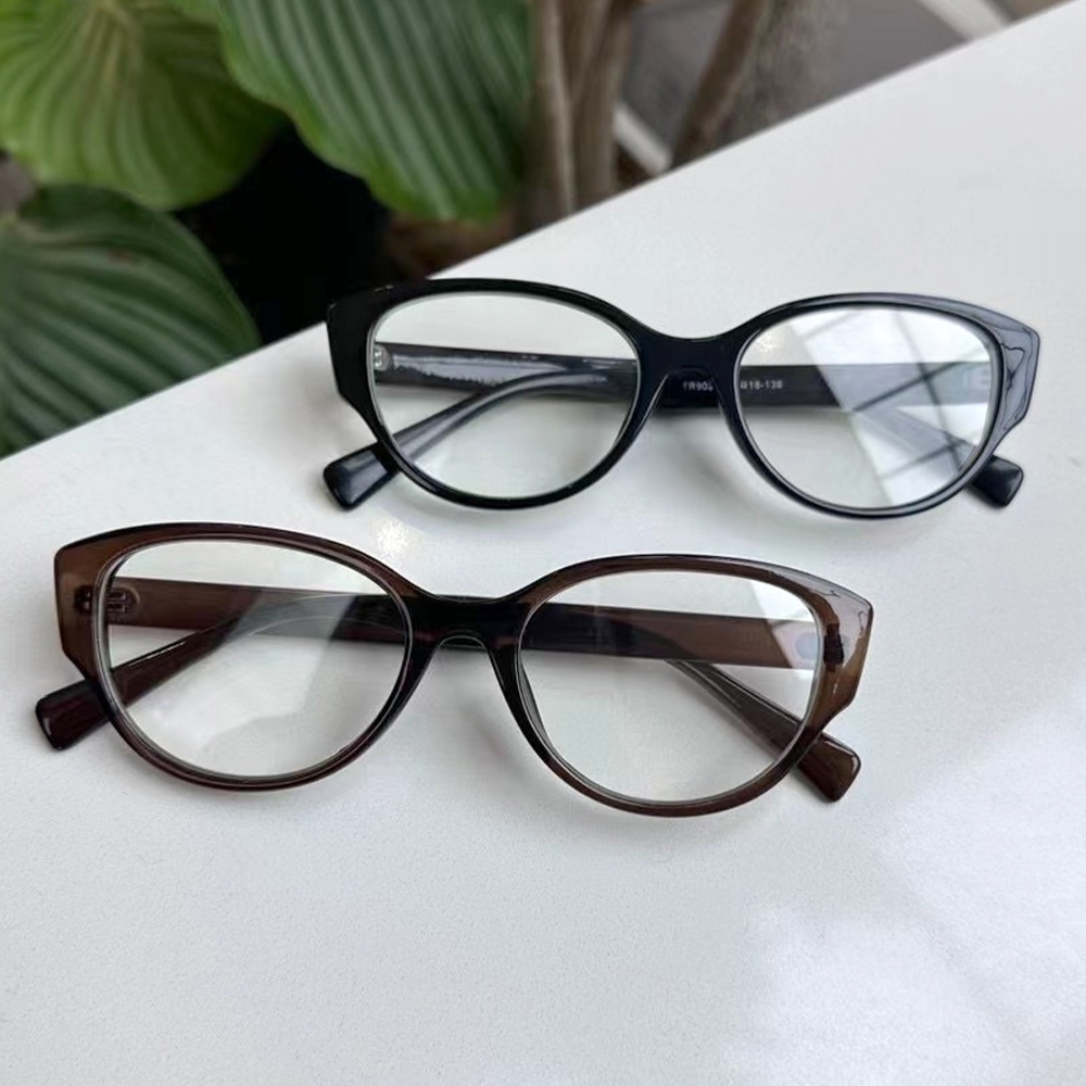 眼鏡 鏡框 鏡架 茶色鏡框 貓眼眼鏡 貓框眼鏡 復古眼鏡 素顏神器 輕量鏡架 無度數眼鏡 附眼鏡盒 女生禮物 015