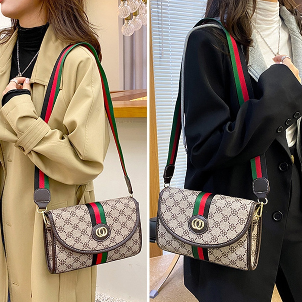 包包 手拿包 斜背包 信封包 小包包 印花包包 老花包包 口蓋包 老花斜背包 棕色包包 雙背帶包包 精品包 禮物 820