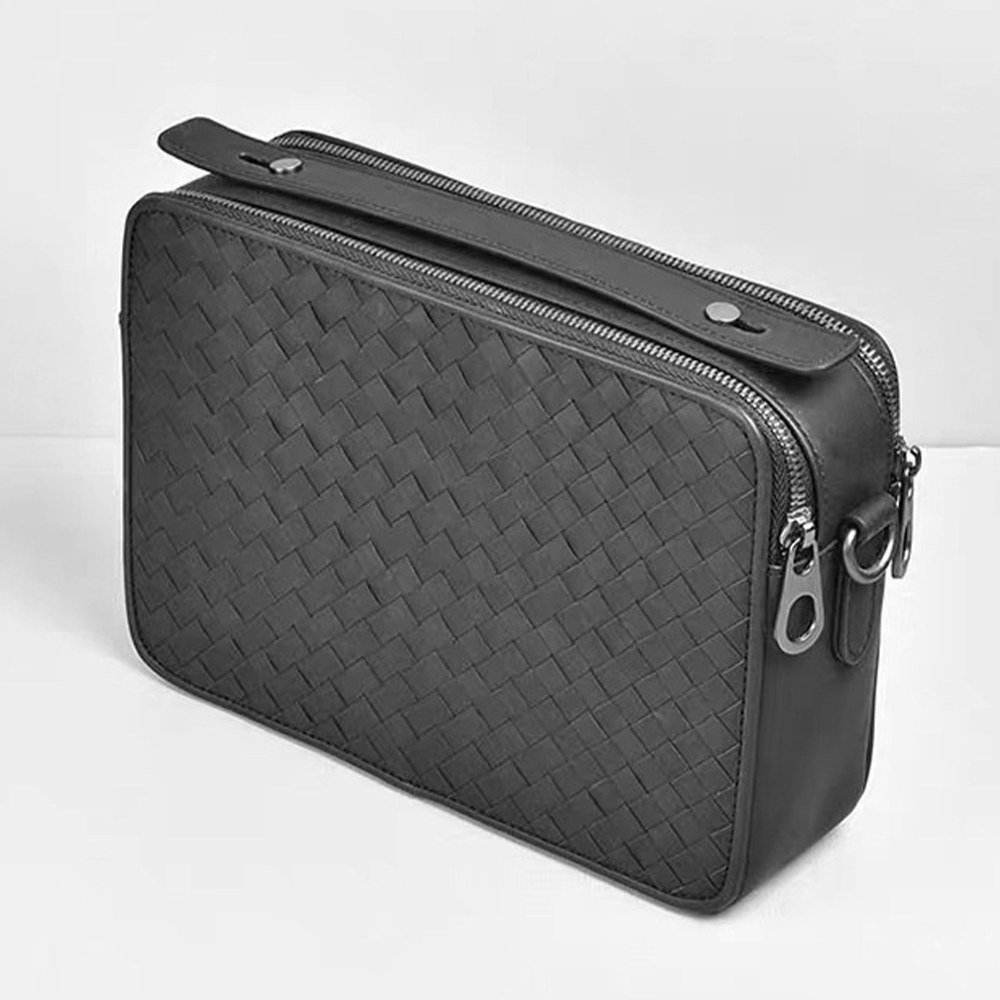 包包 真皮男包 手提包 牛皮包包 手工包包 編織包 黑色側背包 編織斜背包 手提編織包 牛皮手提包 小方包 禮物 066