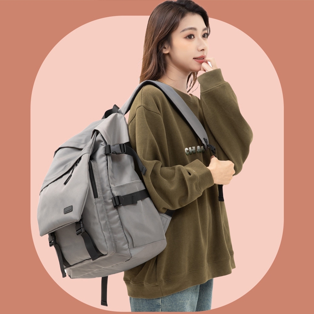 尼龍後背包 黑色尼龍包 大容量後背包 禮物 包包 後背包 尼龍包包 防潑水包包 個性休閒背包 韓國背包 情侶背包 759