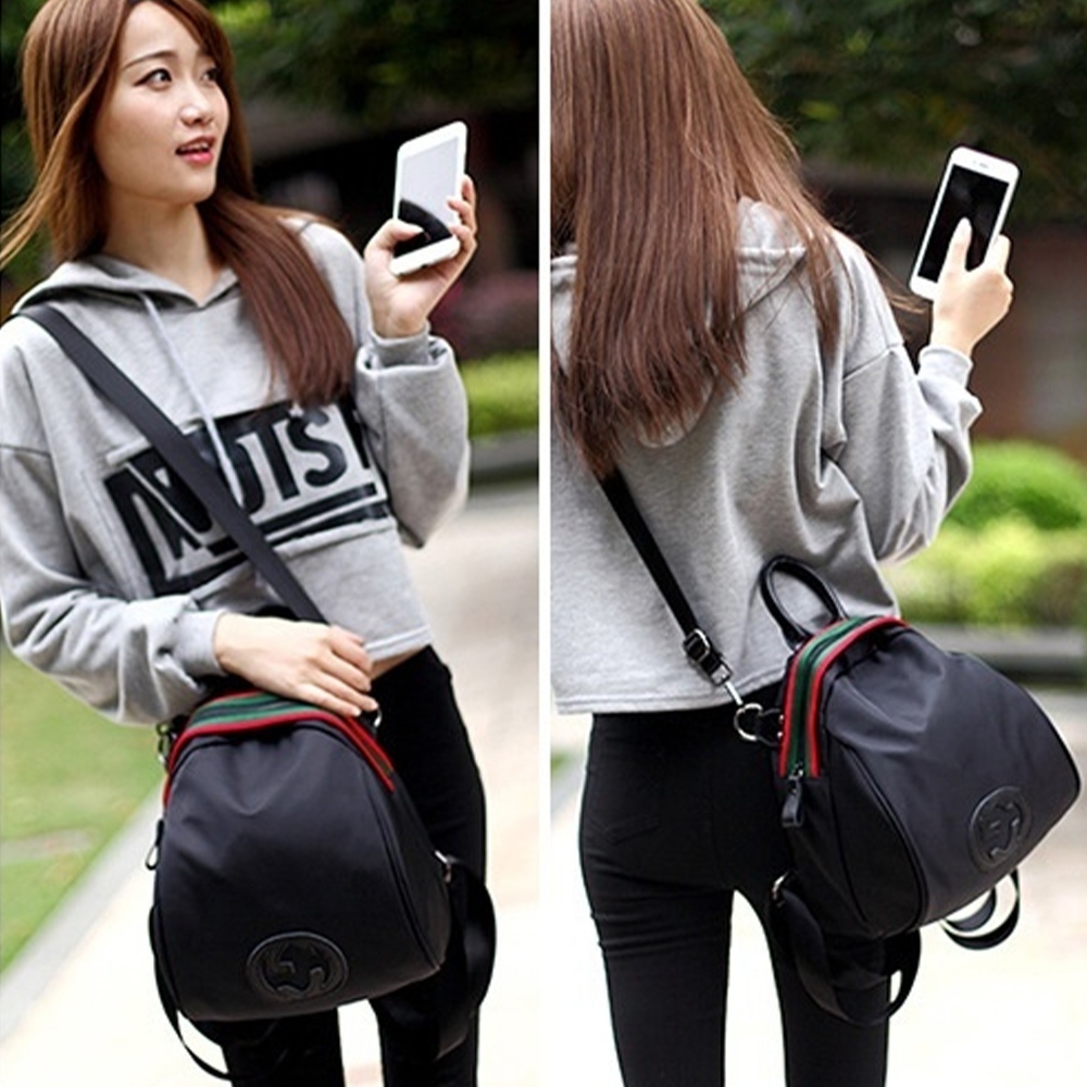 包包 後背包 貝殼包 雙肩包 後背女包 尼龍後背包 黑色背包 防潑水包包 輕便包包 大容量後背包 兩用背包 禮物 749