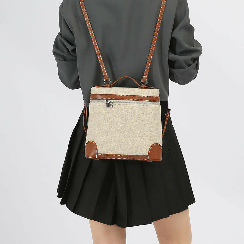 包包 帆布包 肩背包 後背包 斜背包 帆布飯盒包 小方包 斜背包女 飯盒後背包 帆布包 可愛包包 兒童包包 禮物 745