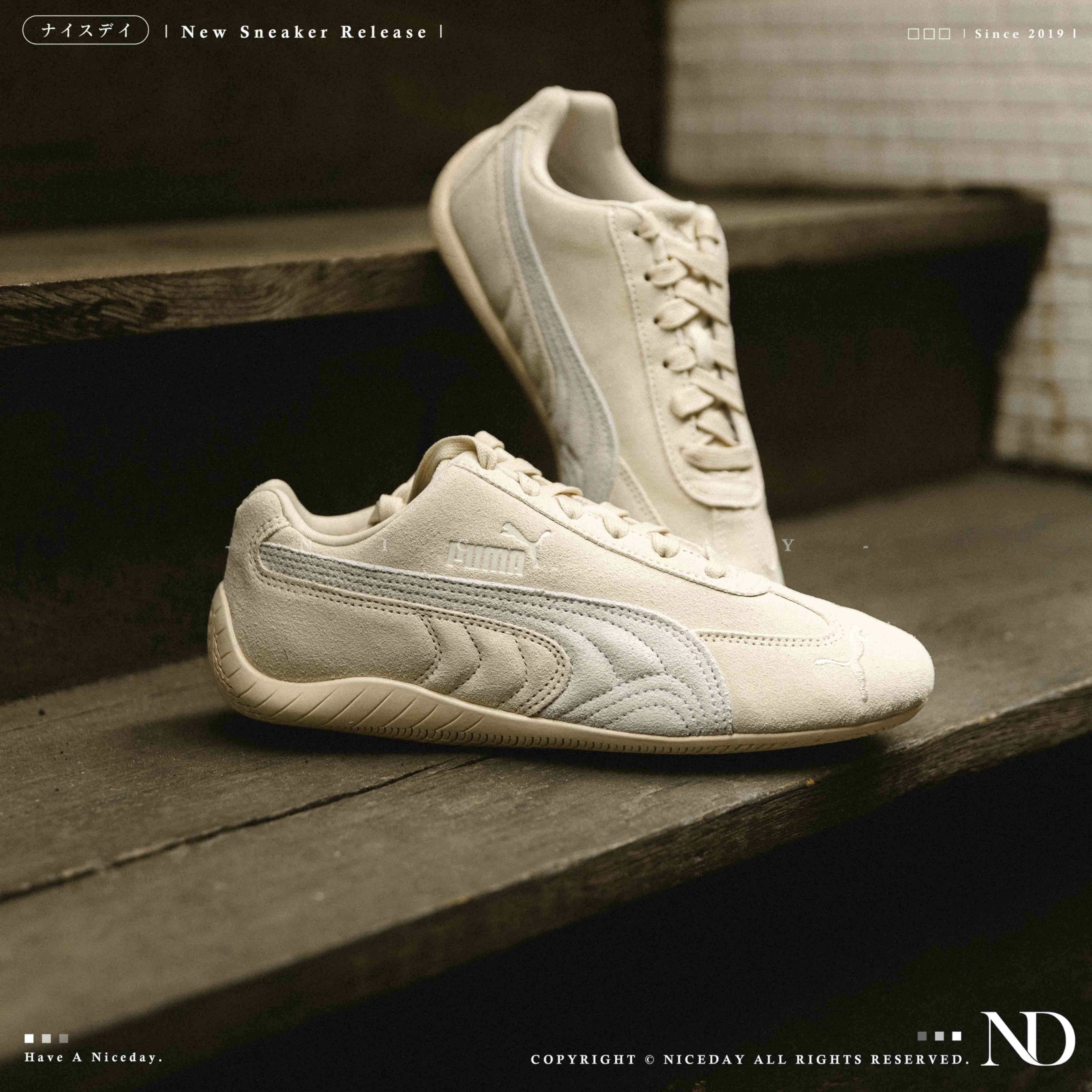 NICEDAY 現貨 PUMA Speedcat OG 賽車鞋 玄米拿鐵 米白 米色 麂皮 復古 ROSE 398846-23