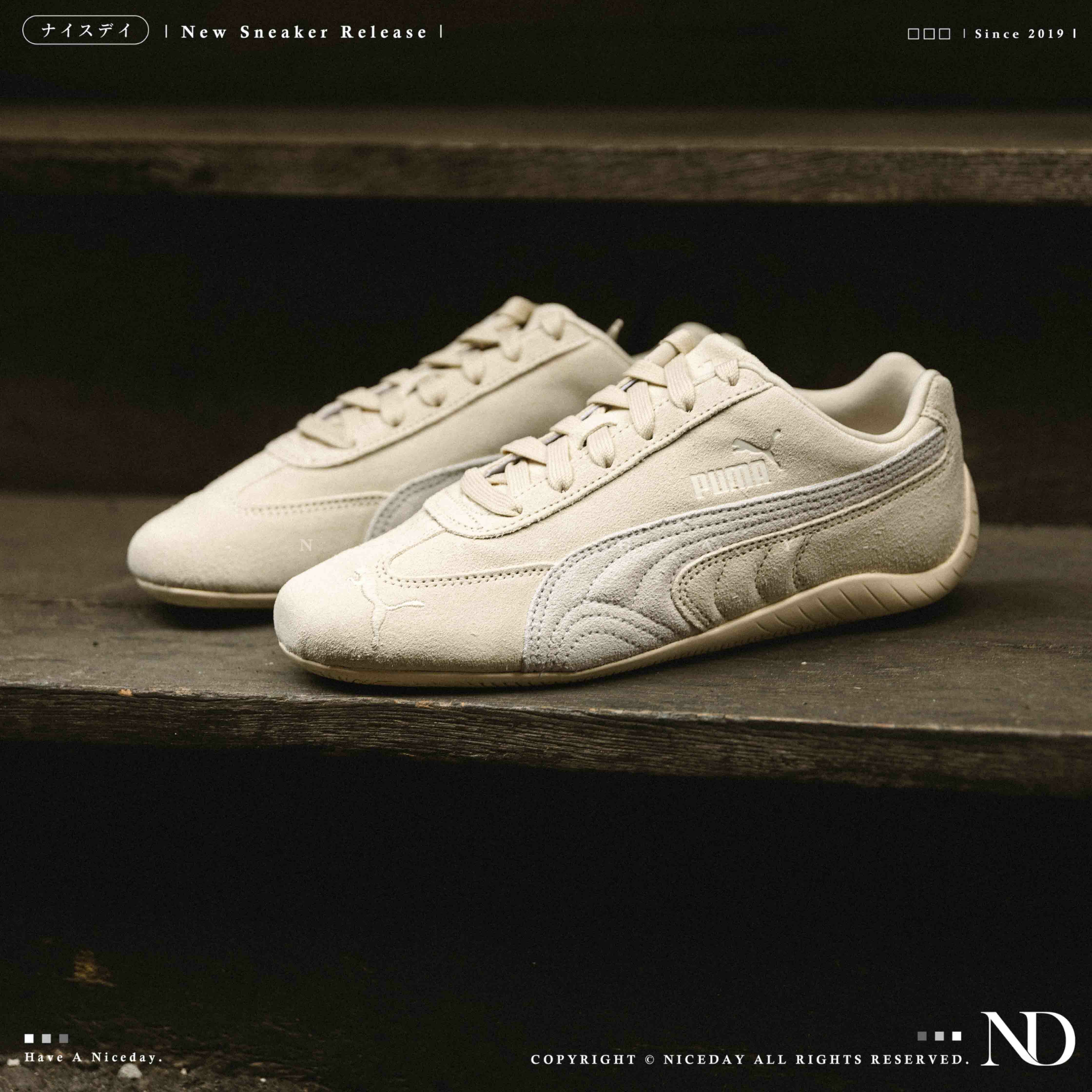 NICEDAY 現貨 PUMA Speedcat OG 賽車鞋 玄米拿鐵 米白 米色 麂皮 復古 ROSE 398846-23