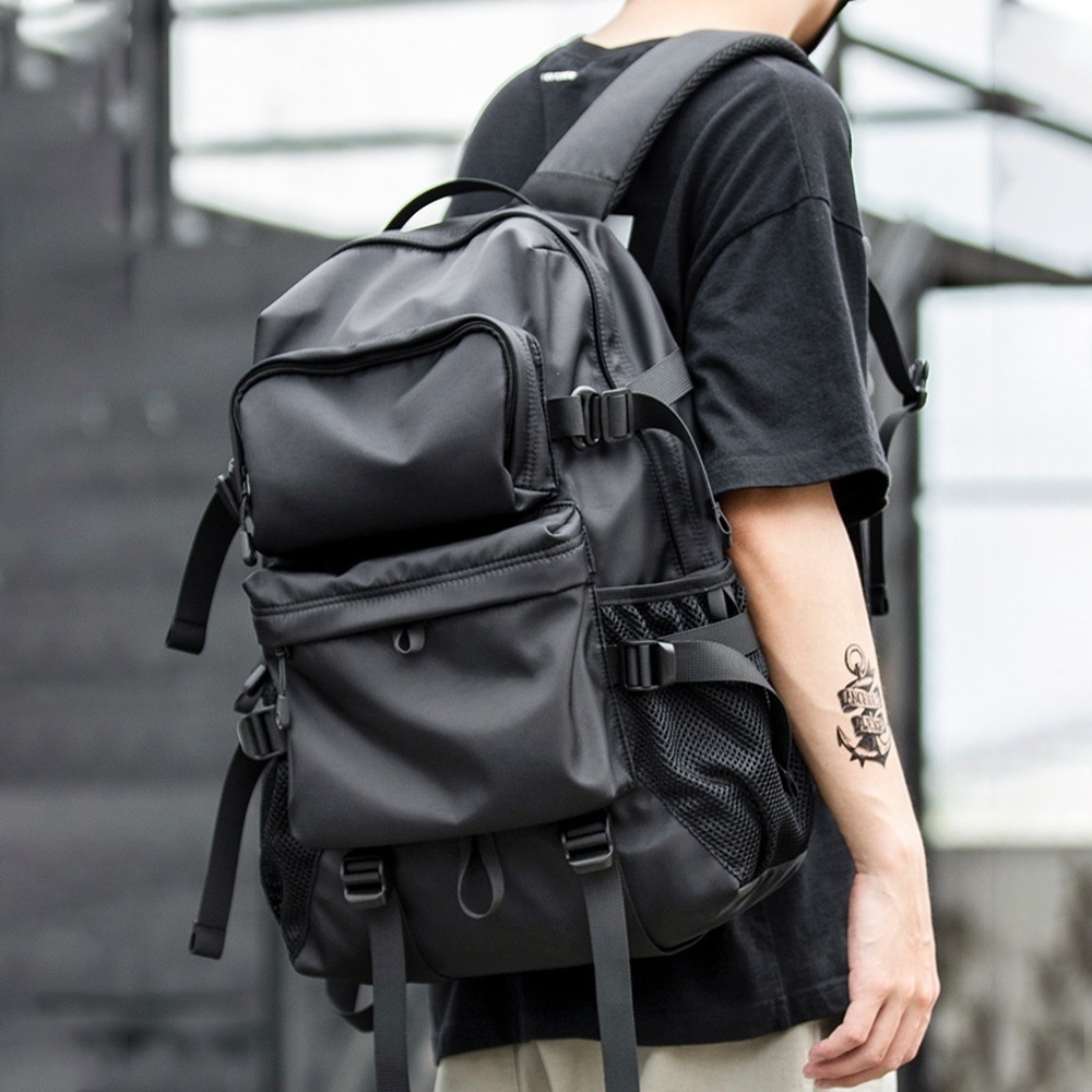 包包 後背包 尼龍包包 15吋筆電包 尼龍後背包 防潑水包包 黑色包包 日系包包 大學生後背包 電腦後背包 禮物 336