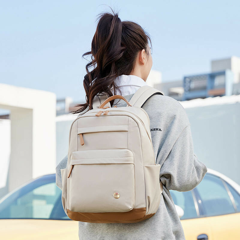 包包 後背包 尼龍包 媽媽包 旅行包包 大容量後背包 防潑水包包 大學生後背包 書包 奶茶色包包 女生包包 禮物 726