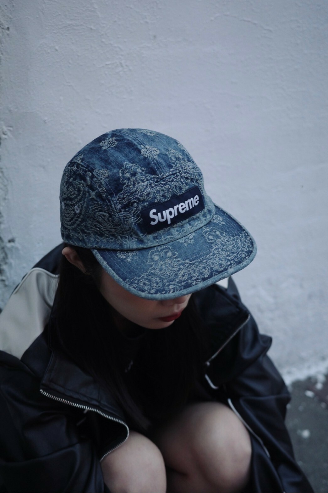 Supreme 五分割 變形蟲 Jacquard Denim Camp Cap ss25h86