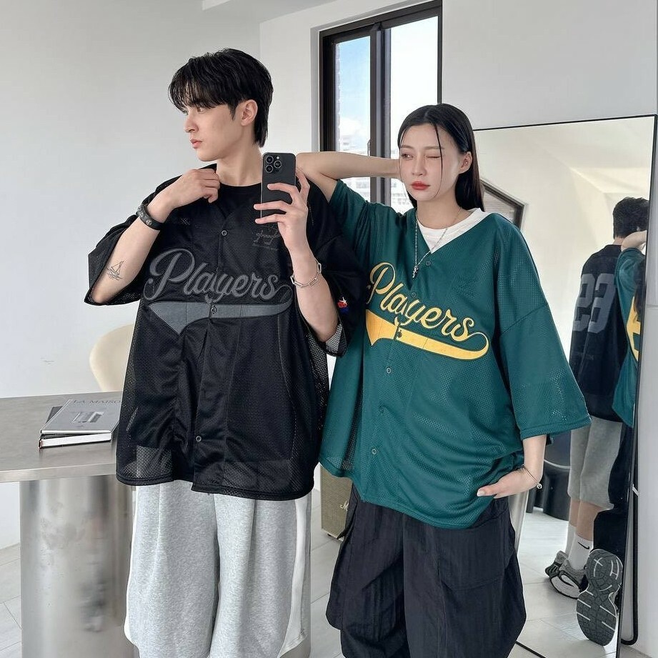 Players 美式V領網眼罩衫（3colors）