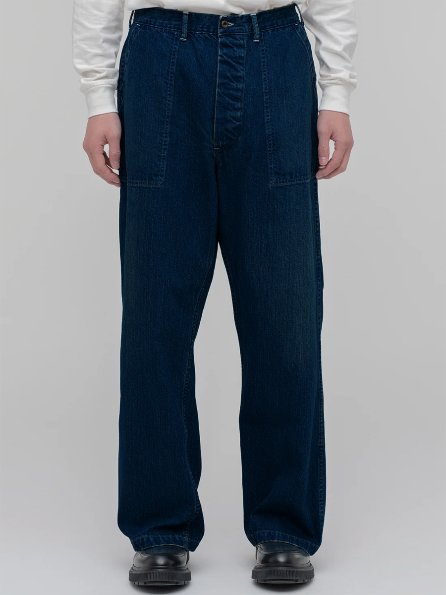 CIOTA Denim Baker Pants Navy サイズ6 CIOTA Denim Baker Pants , Medium Dark Blue Damage – Navyblue