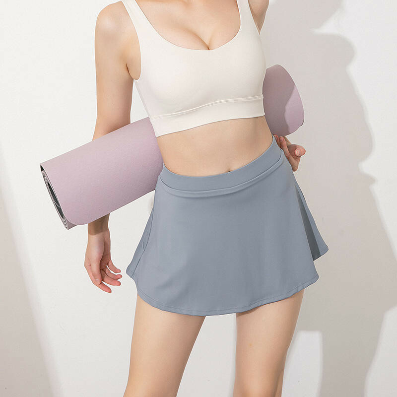 韻律褲 健身褲 瑜珈褲 機能褲 褲裙 假兩件 防走光 運動褲裙 速乾運動褲 彈力運動褲 提臀運動褲 女生禮物 001