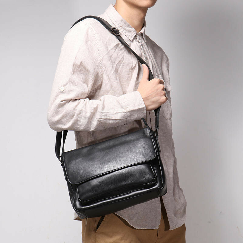 包包 牛皮包 真皮包包 郵差包 斜背包 公事包 上班包包 男生側背包 百搭男包 真皮斜背包 牛皮ipad包 禮物 053