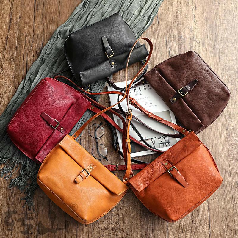 包包 側背包 牛皮包包 真皮包包 女包包 手工包包 男包包 植鞣牛皮 復古包包 文青包包 棕色包包 小包包 禮物 155