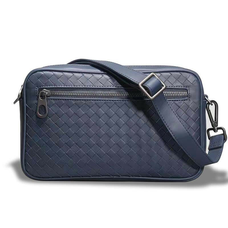 包包 側背包 大方包 編織包包 真皮包包 牛皮編織包 牛皮斜背包 編織方包 手工編織包 黑色包包 休閒皮包 禮物 052