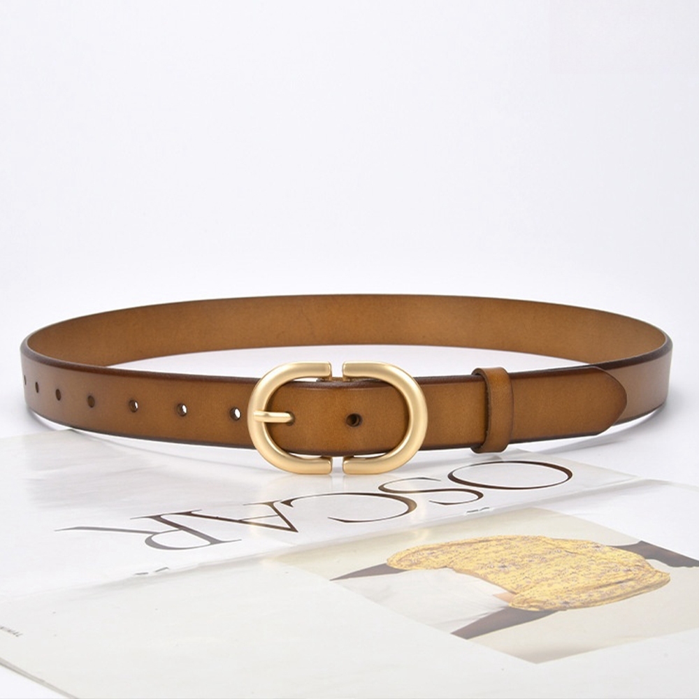 女腰帶 女皮帶 復古皮帶 韓國皮帶 針扣皮帶 真皮腰帶 頭層牛皮帶 女褲帶 金扣皮帶 寬皮帶 生日禮物 閨蜜禮物 012