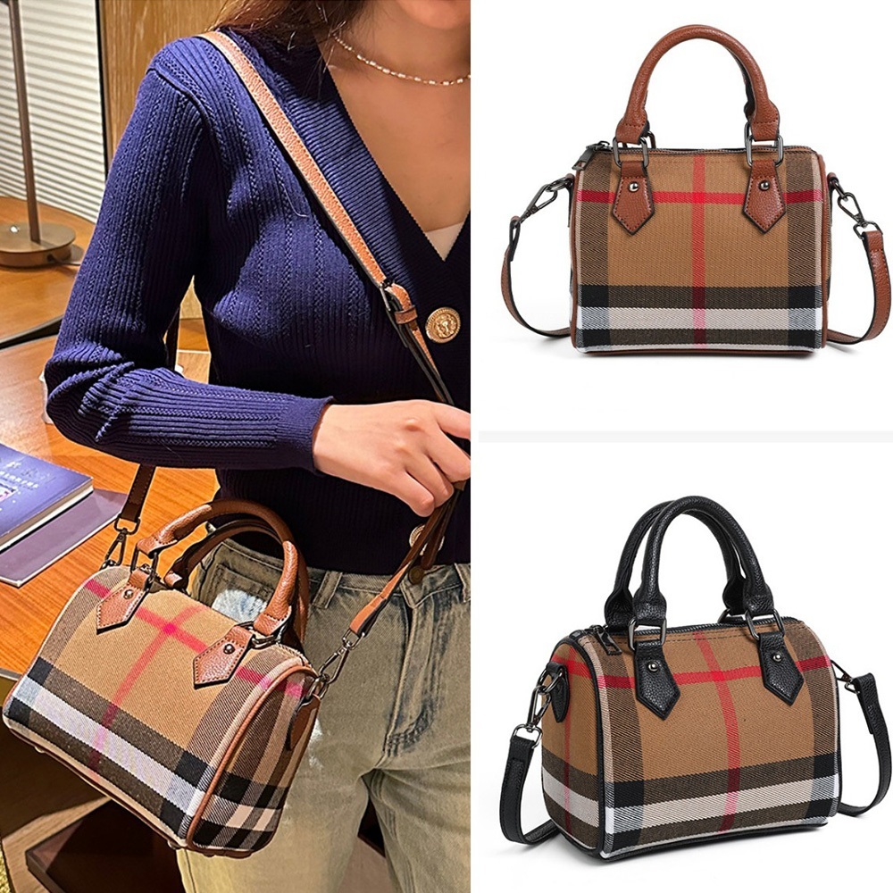 包包 波士頓包 小包包 帆布包 保齡球包 帆布斜背包 手提波士頓包 枕頭包 手提包 格子小包包 精品包 女生禮物 710