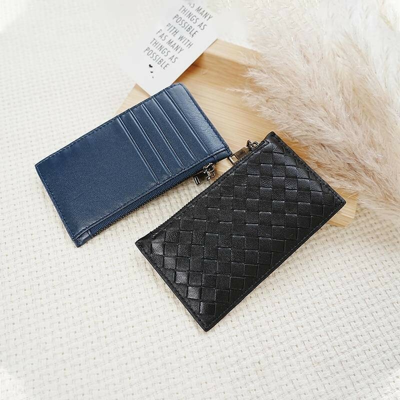 真皮錢包 零錢包 男短夾 短夾 編織零錢包 零錢包韓國 羊皮包 小錢包 短夾零錢包 真皮短夾 禮物 生日禮物 008